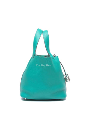 Hermes Vert Taurillon Clemence Picotin 18 Bag PHW