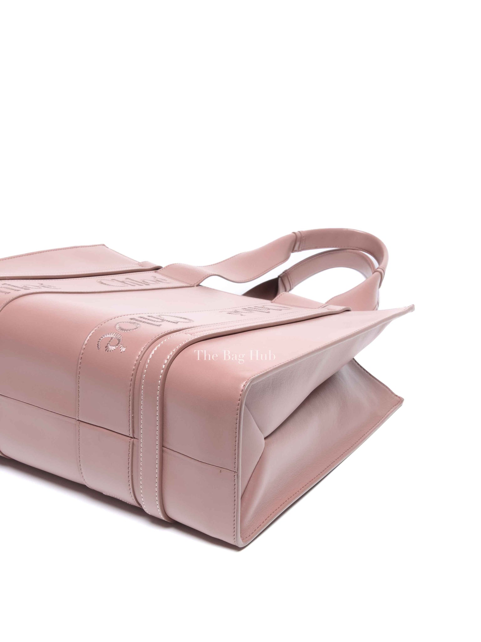 Chloe Mauve Leather Medium Woody Tote Bag