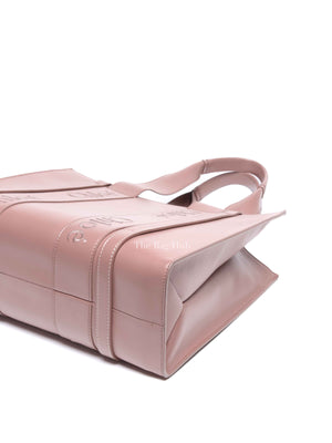 Chloe Mauve Leather Medium Woody Tote Bag