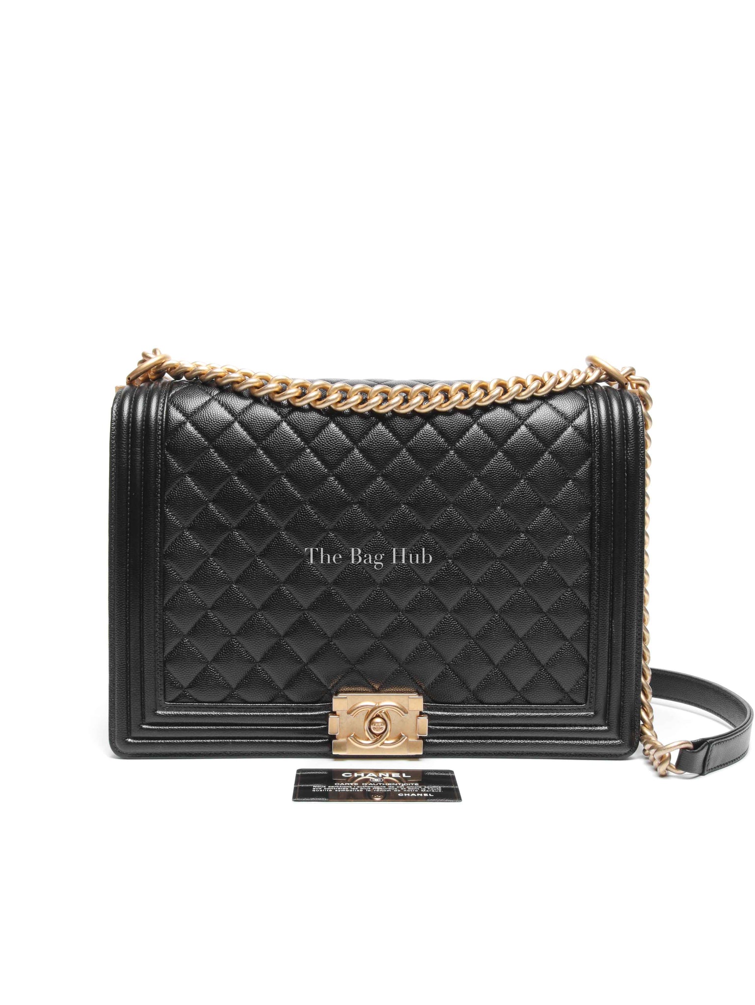 Chanel Black Caviar Le Boy Old Large Bag GHW