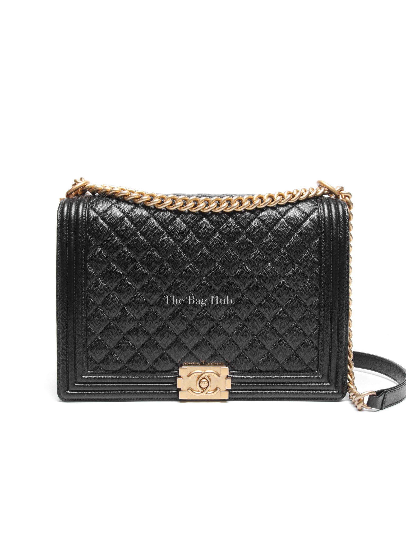 Chanel Black Caviar Le Boy Old Large Bag GHW