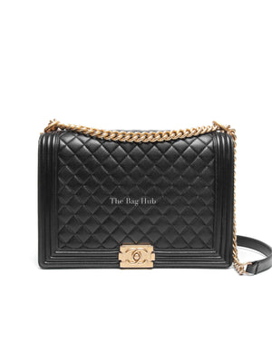 Chanel Black Caviar Le Boy Old Large Bag GHW