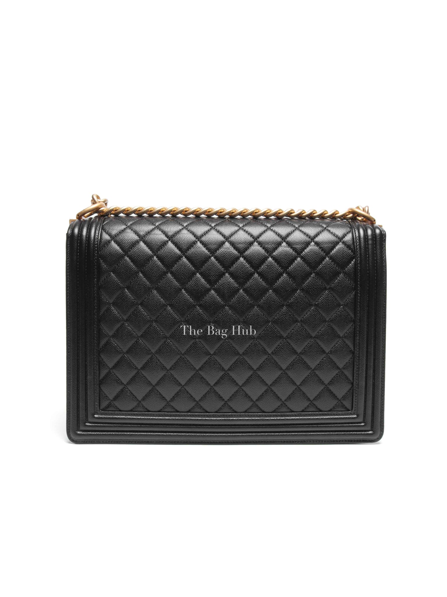 Chanel Black Caviar Le Boy Old Large Bag GHW