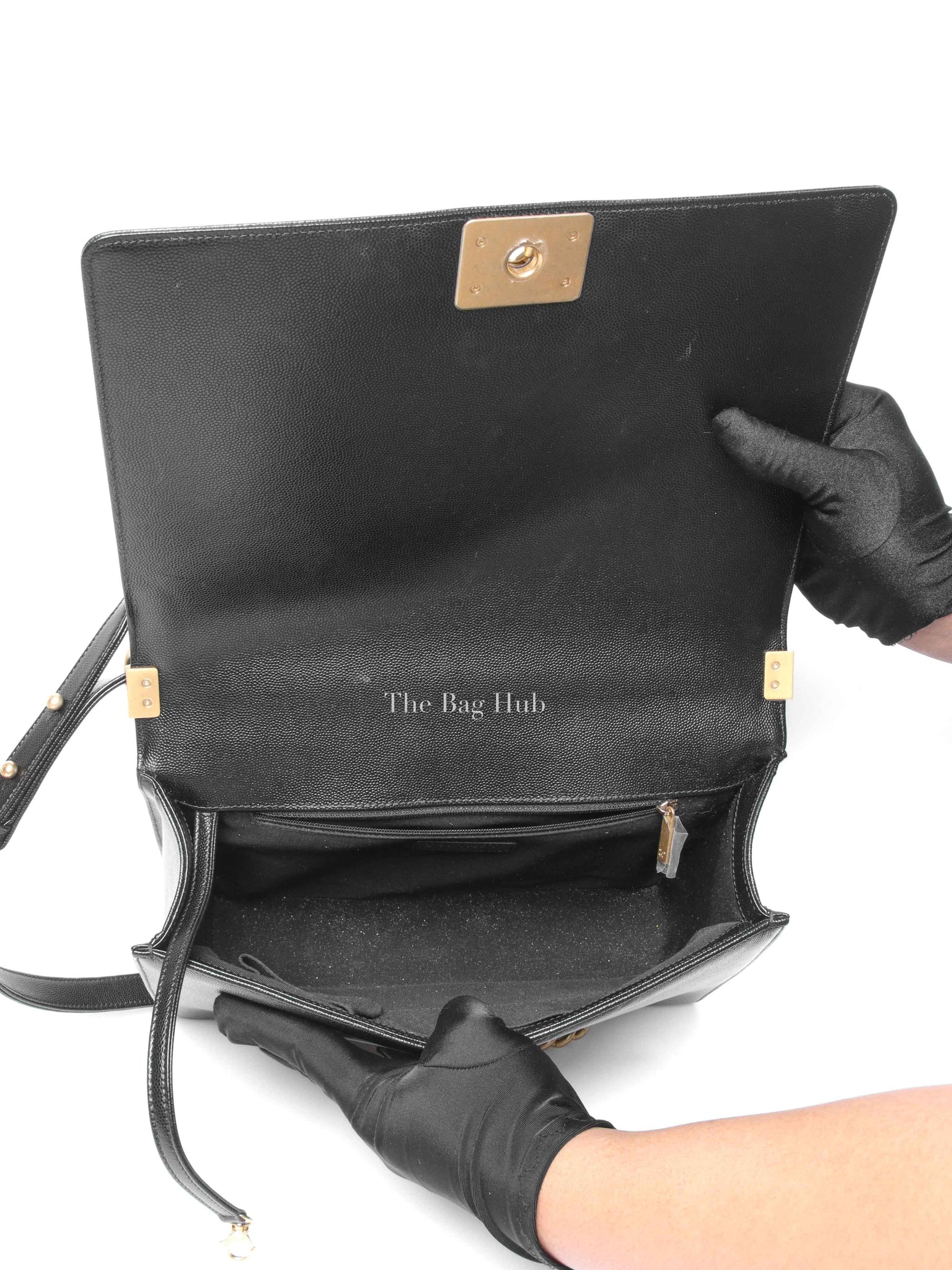 Chanel Black Caviar Le Boy Old Large Bag GHW