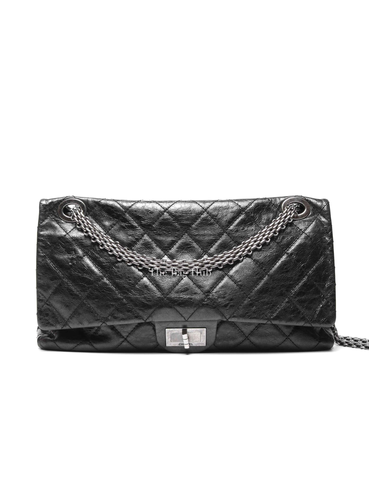 Chanel Black Quilted Leather Reissue 2.55 Classic 228 Maxi Flap Bag