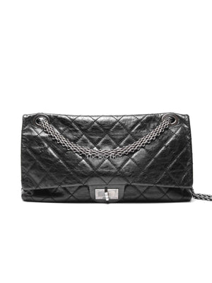 Chanel Black Quilted Leather Reissue 2.55 Classic 228 Maxi Flap Bag