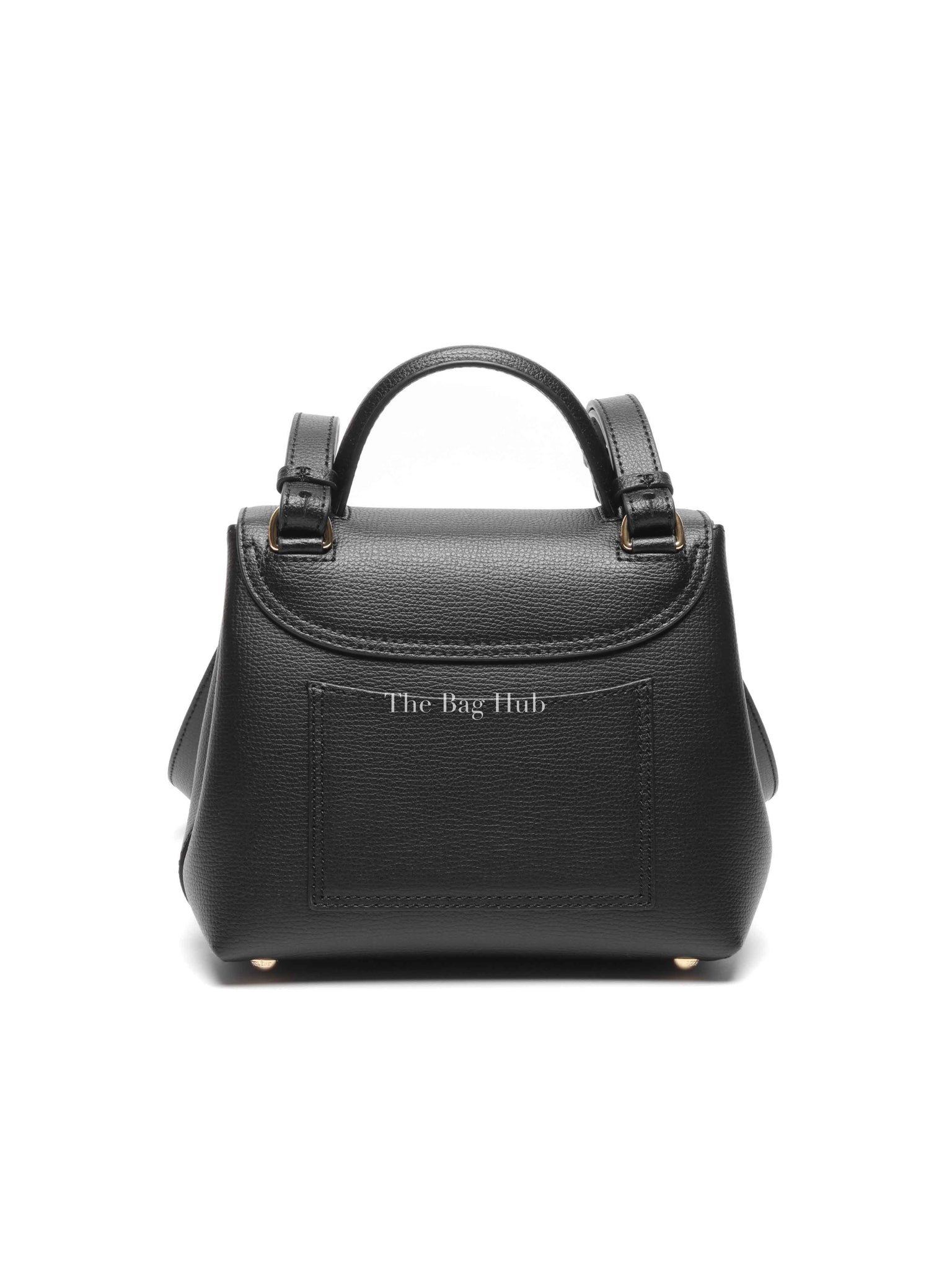 Polene Black Leather Numero Un Nano Bag
