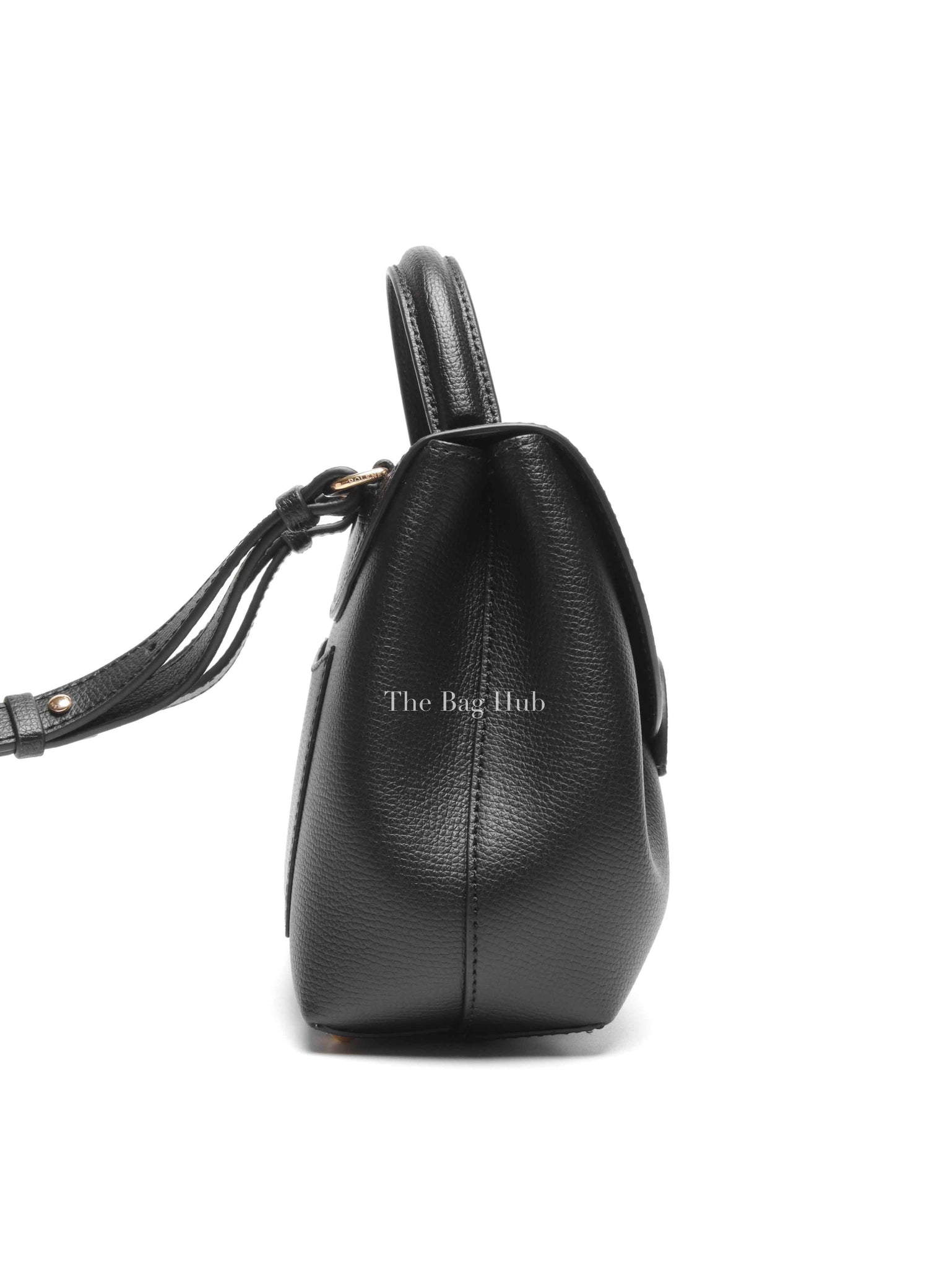 Polene Black Leather Numero Un Nano Bag
