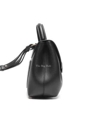 Polene Black Leather Numero Un Nano Bag