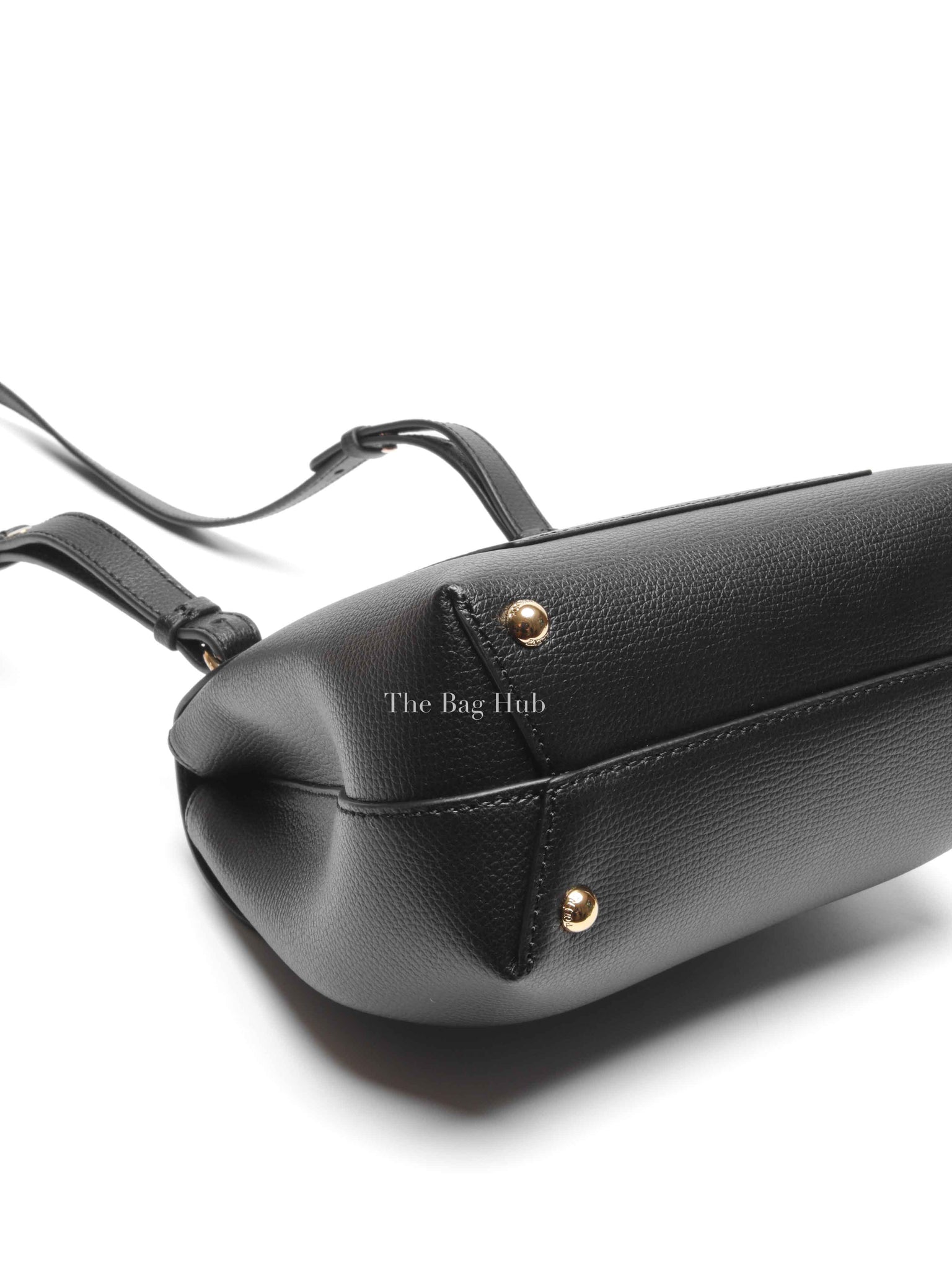 Polene Black Leather Numero Un Nano Bag