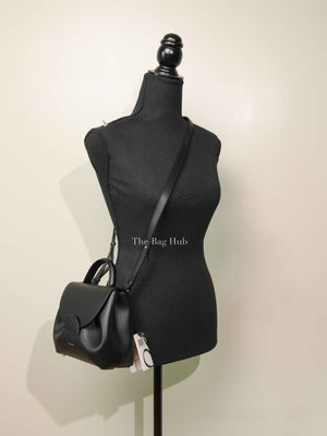 Polene Black Leather Numero Un Nano Bag