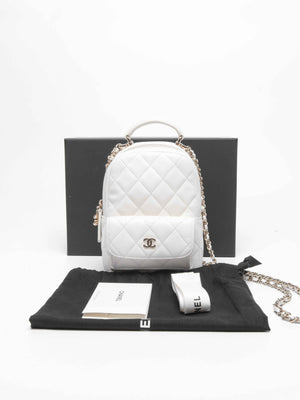 Chanel White Caviar C24 Mini Backpack