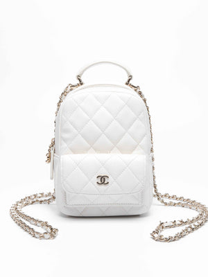 Chanel White Caviar C24 Mini Backpack