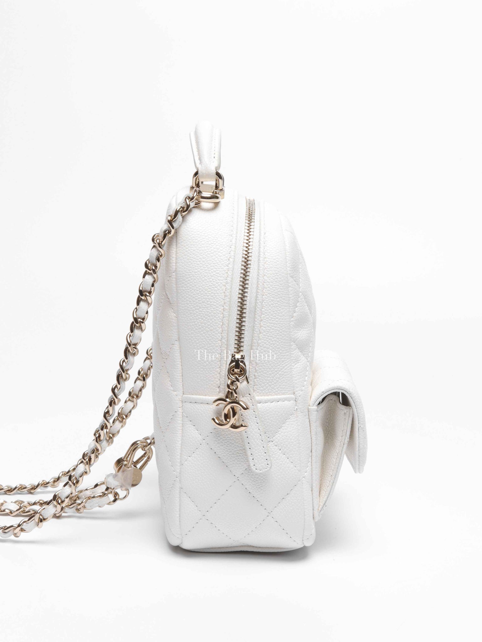 Chanel White Caviar C24 Mini Backpack