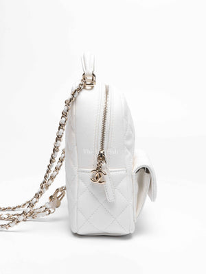 Chanel White Caviar C24 Mini Backpack