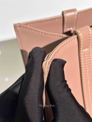 Chloe Mauve Leather Medium Woody Tote Bag
