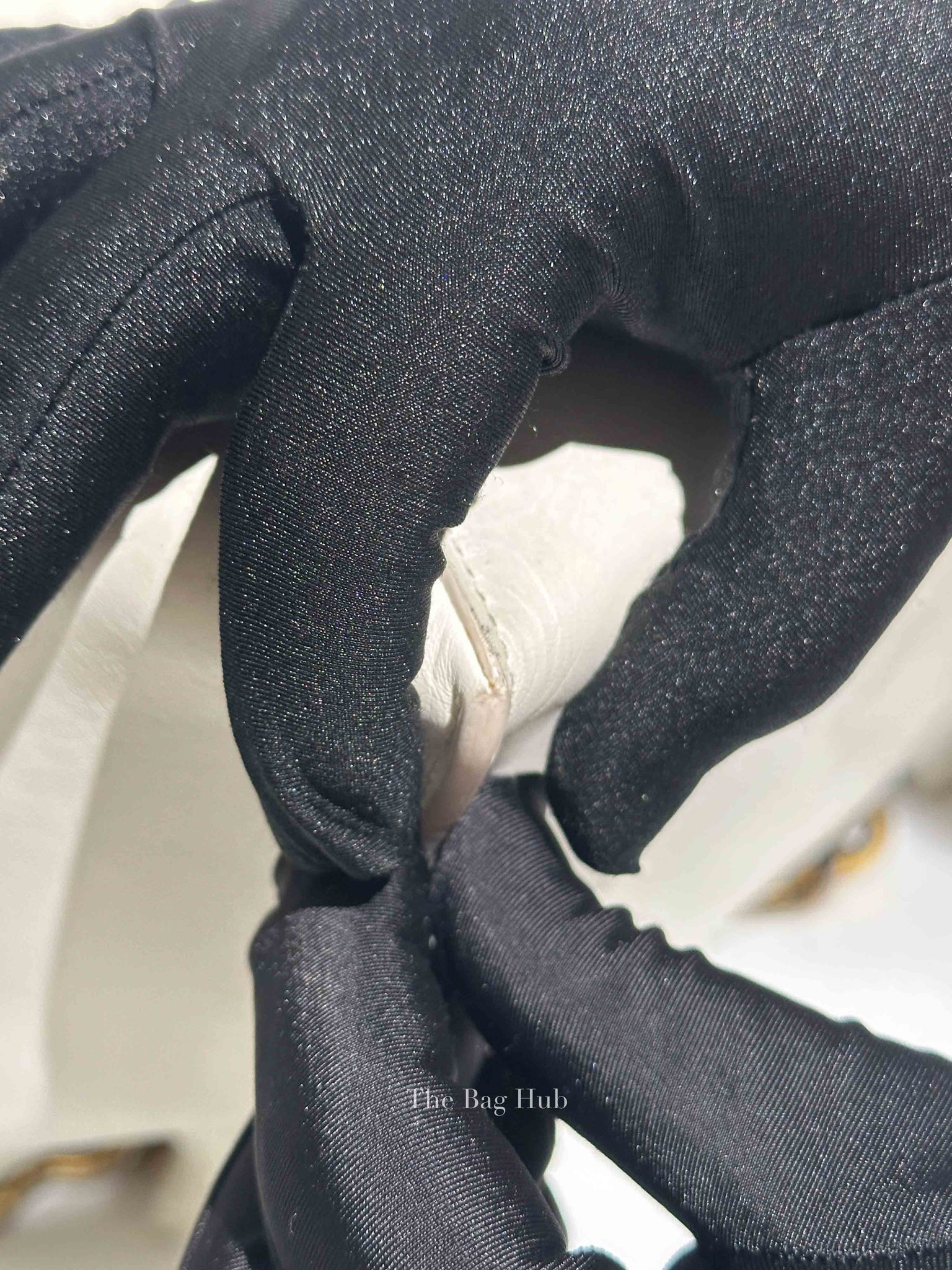 Balenciaga Off White Leather Chain Tote Medium Bag
