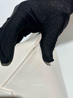 Balenciaga Off White Leather Chain Tote Medium Bag