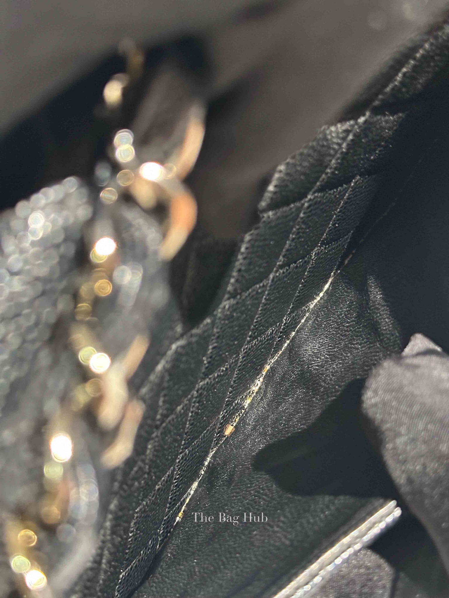 Chanel Black Caviar Quilted Leather Single Flap Large Bag SHW
