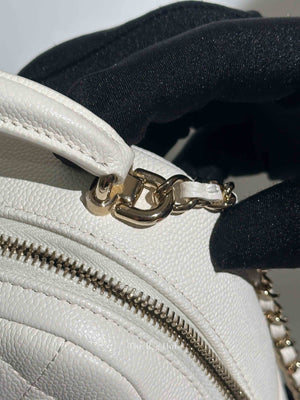 Chanel White Caviar C24 Mini Backpack