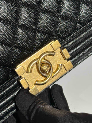Chanel Black Caviar Le Boy Old Large Bag GHW