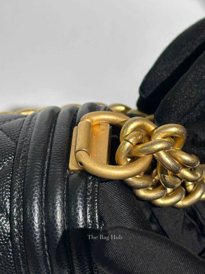 Chanel Black Caviar Le Boy Old Large Bag GHW