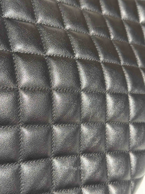 Chanel Black Lambskin Quilted Classic CC Large Shopping Tote Bag SHW