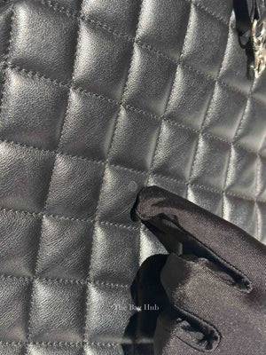 Chanel Black Lambskin Quilted Classic CC Large Shopping Tote Bag SHW