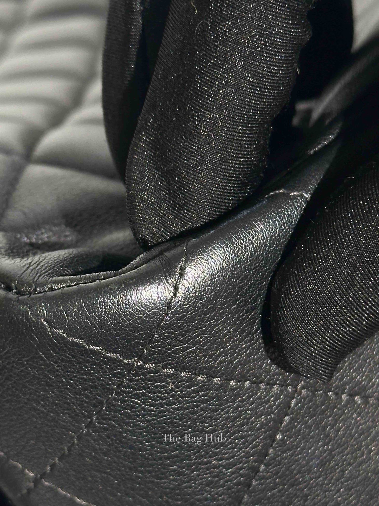 Chanel Black Lambskin Quilted Classic CC Large Shopping Tote Bag SHW