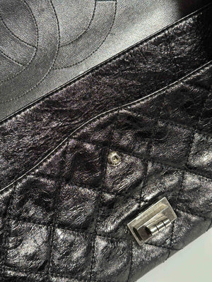Chanel Black Quilted Leather Reissue 2.55 Classic 228 Maxi Flap Bag