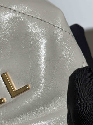 Chanel Gray Shiny Calfskin C22 Mini Bag GHW