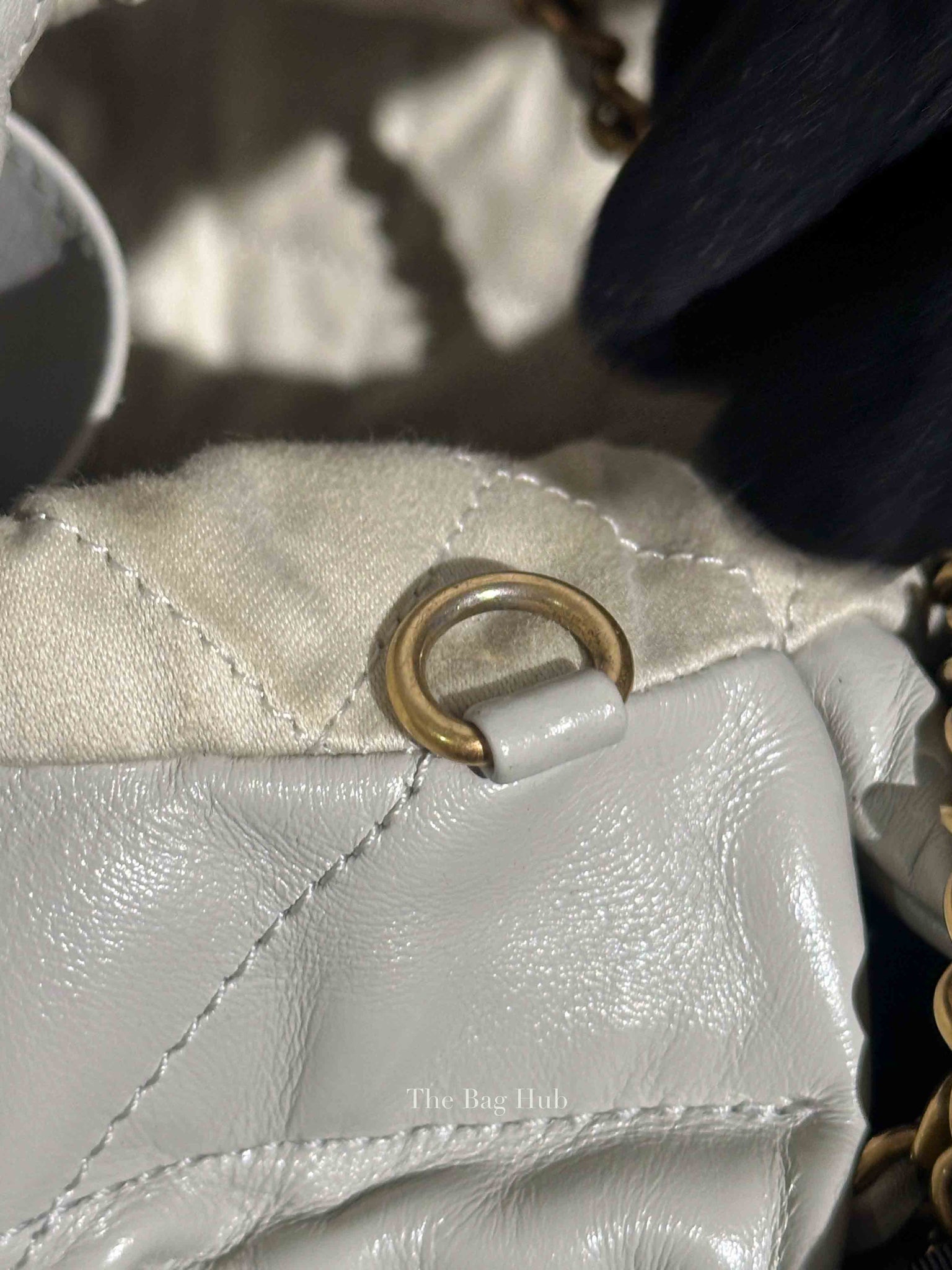Chanel Gray Shiny Calfskin C22 Mini Bag GHW