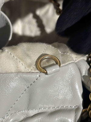 Chanel Gray Shiny Calfskin C22 Mini Bag GHW