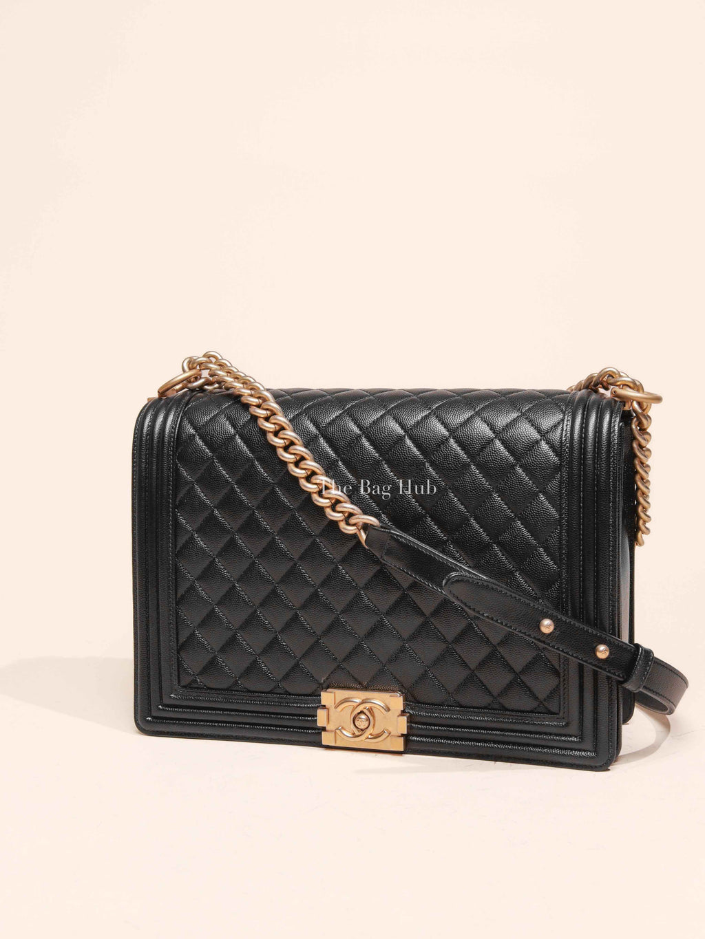 Chanel Black Caviar Le Boy Old Large Bag GHW