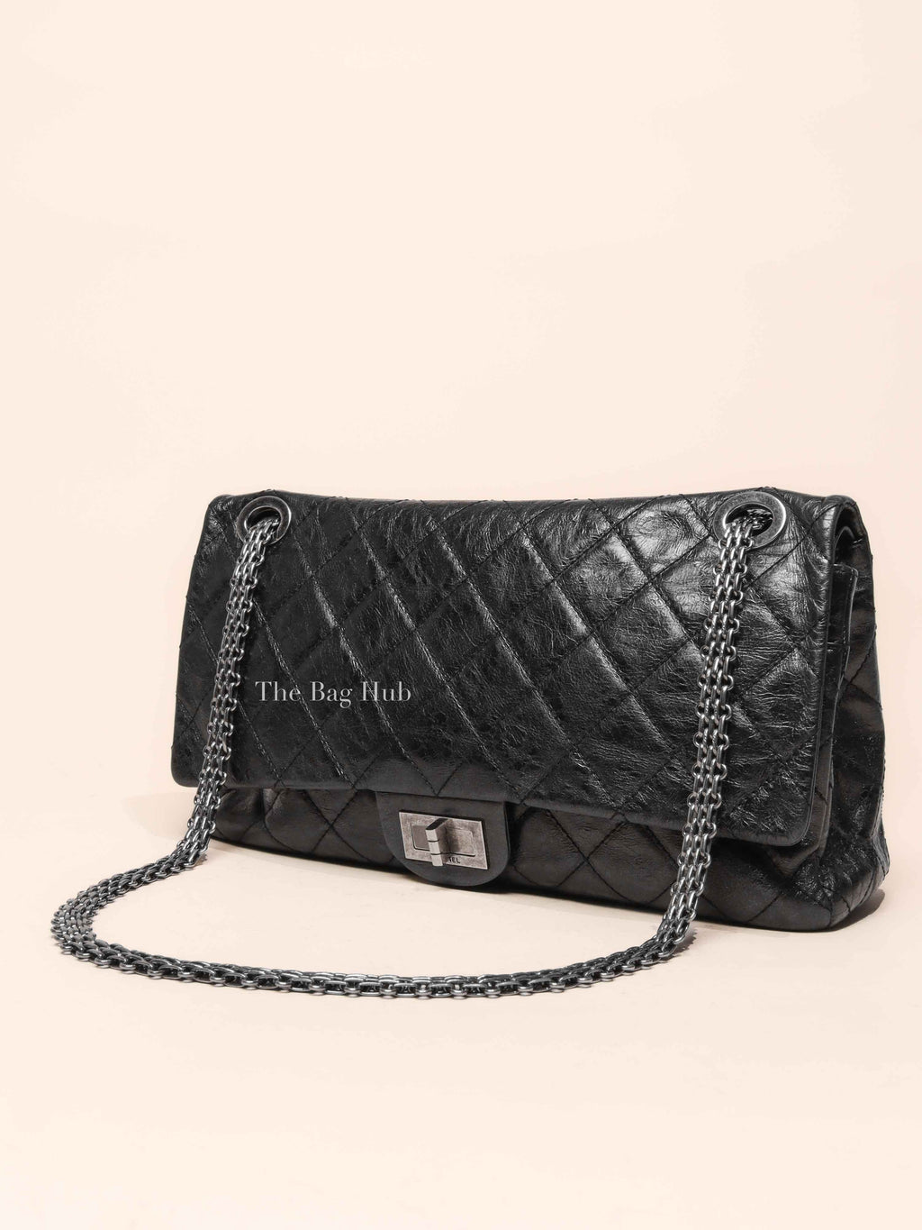 Chanel Black Quilted Leather Reissue 2.55 Classic 228 Maxi Flap Bag