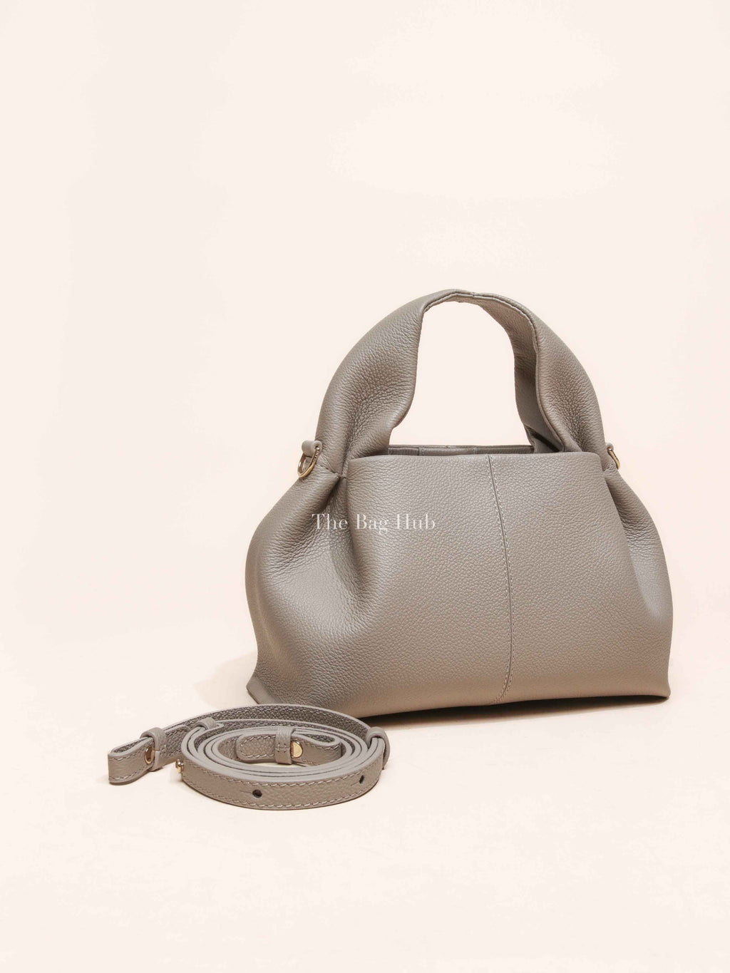 Polene Taupe Leather Numero Neuf Mini Bag