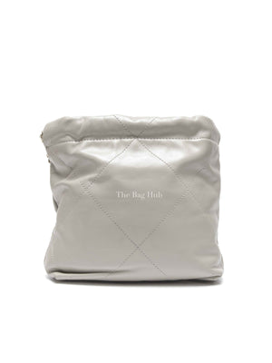 Chanel Gray Shiny Calfskin C22 Mini Bag GHW