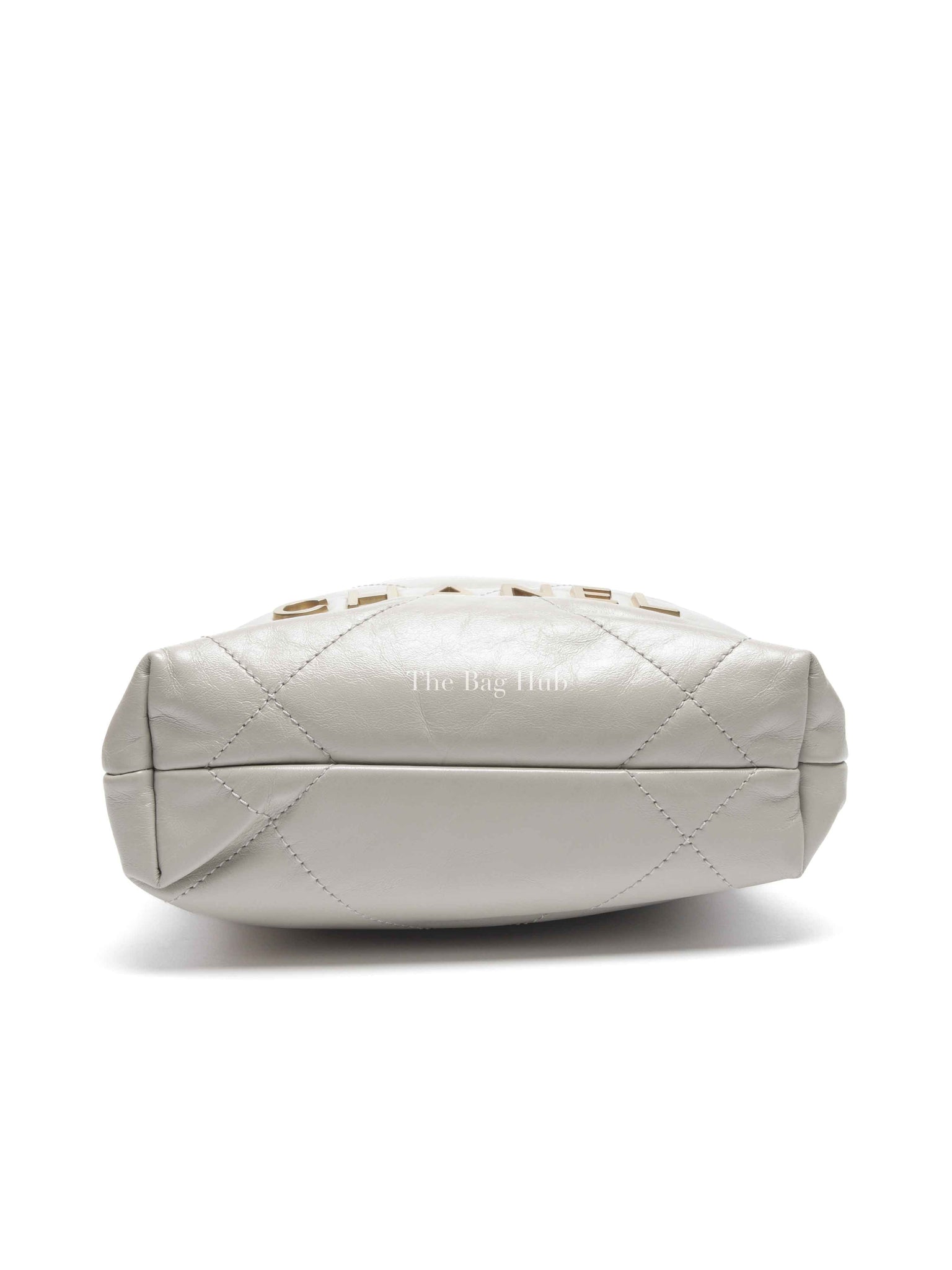 Chanel Gray Shiny Calfskin C22 Mini Bag GHW