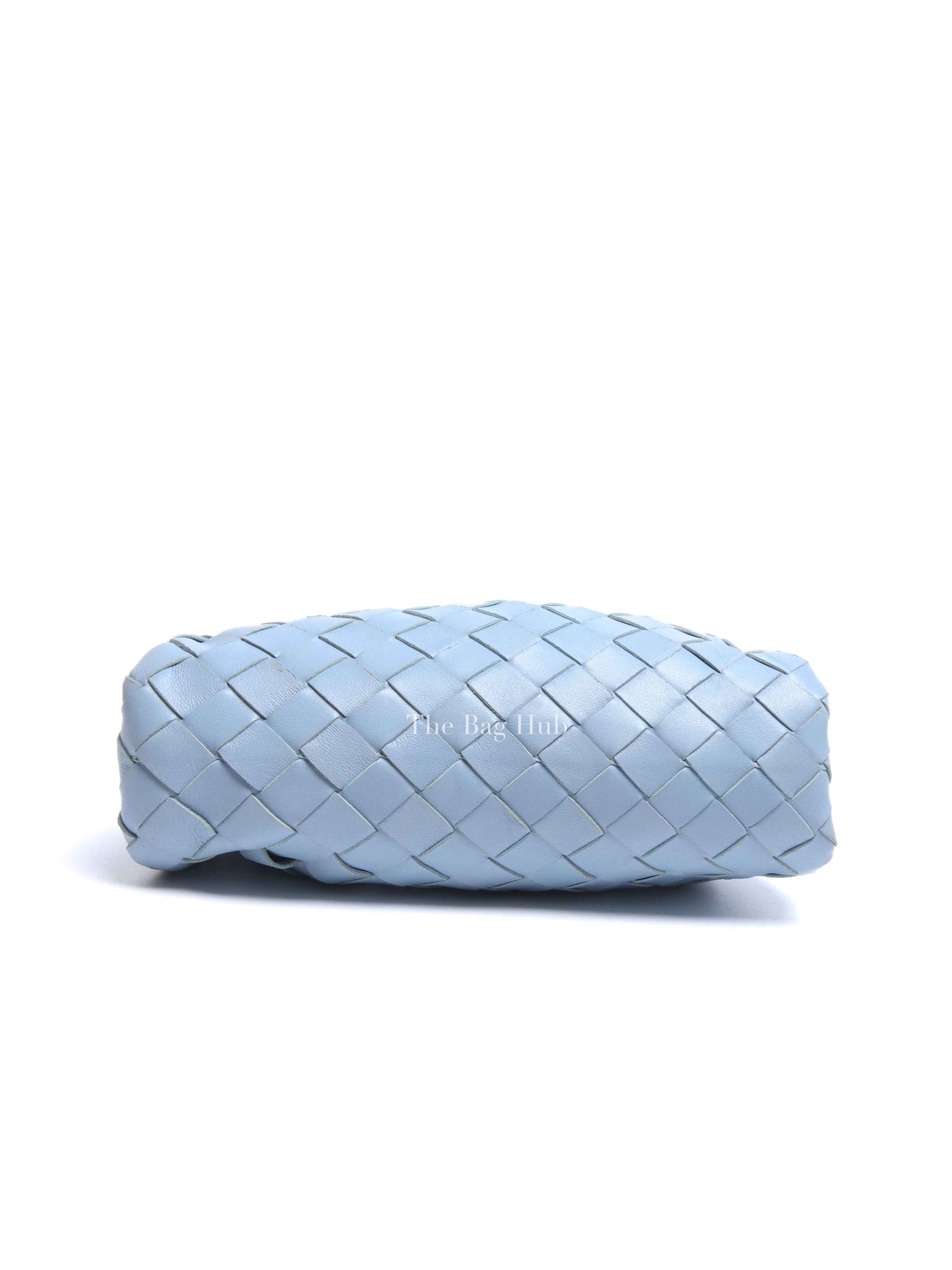 Bottega Veneta Light Blue Intrecciato Leather Mini The Pouch Bag