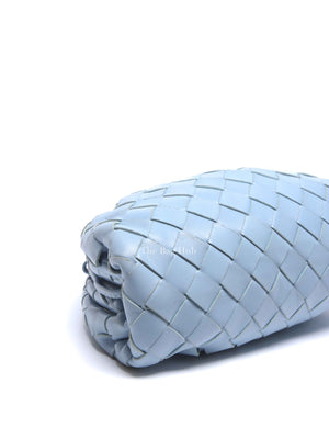 Bottega Veneta Light Blue Intrecciato Leather Mini The Pouch Bag
