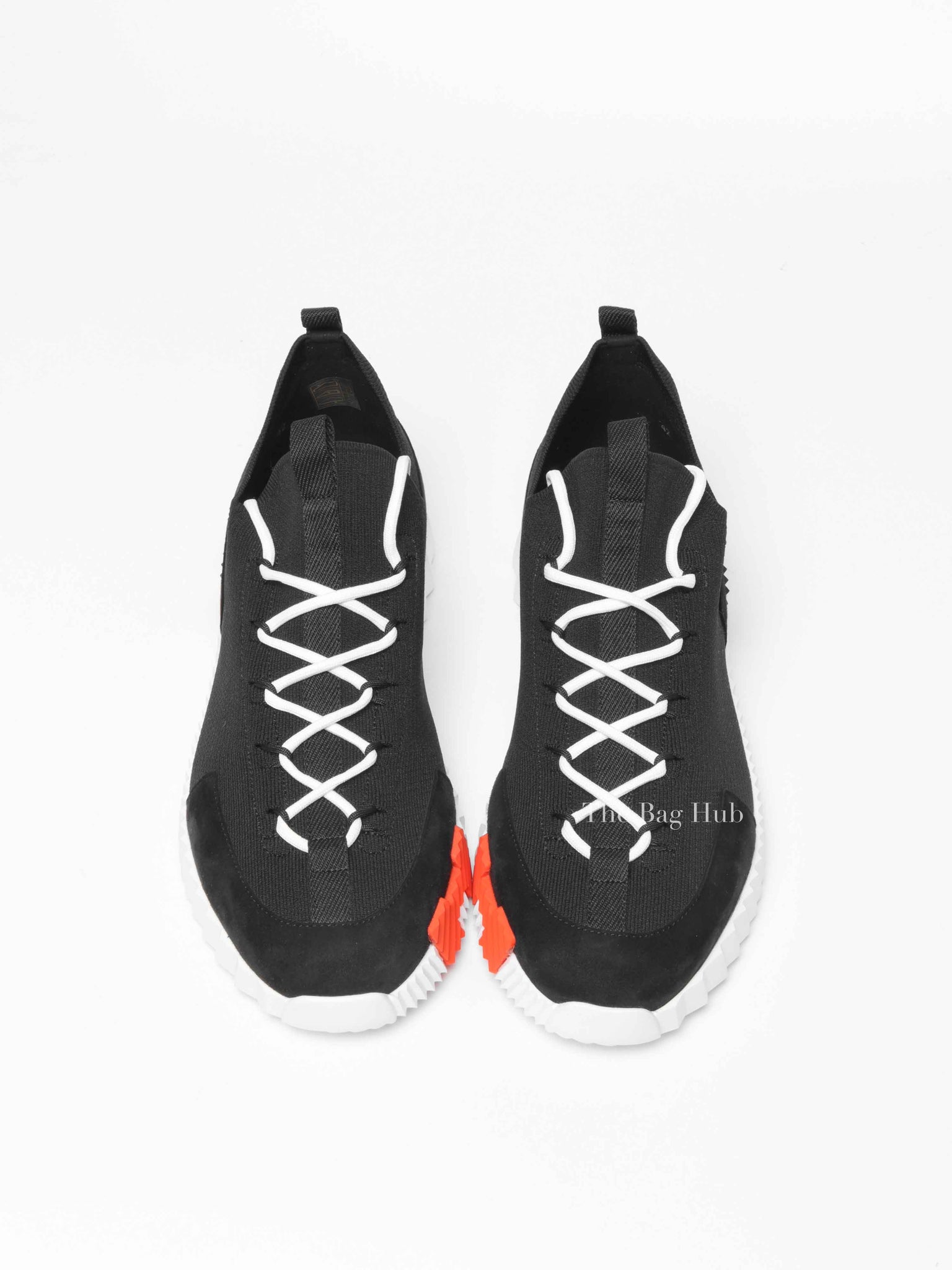 Hermes Noir Fabric Lift Slip-on Sneakers Size 42