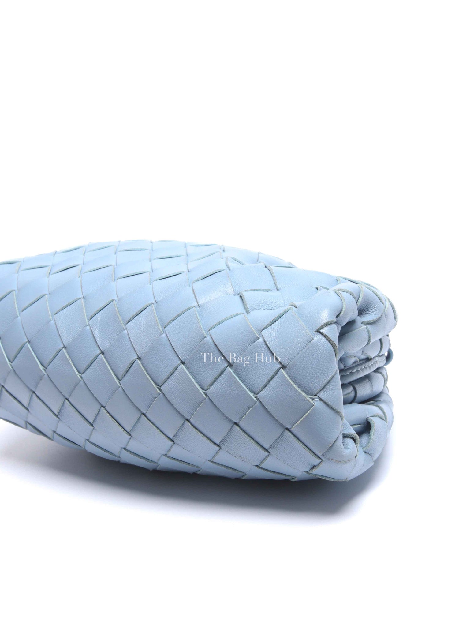 Bottega Veneta Light Blue Intrecciato Leather Mini The Pouch Bag
