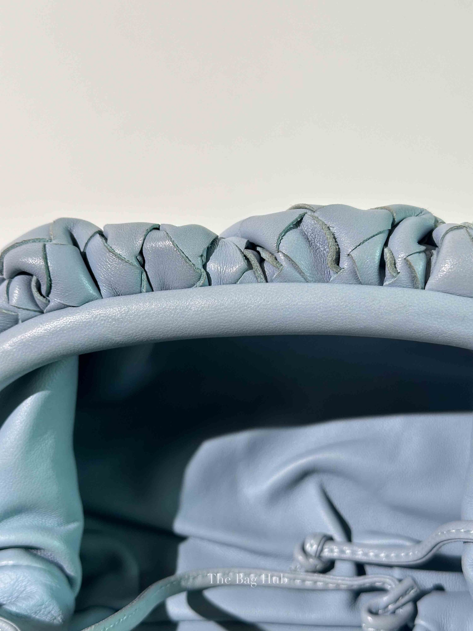 Bottega Veneta Light Blue Intrecciato Leather Mini The Pouch Bag