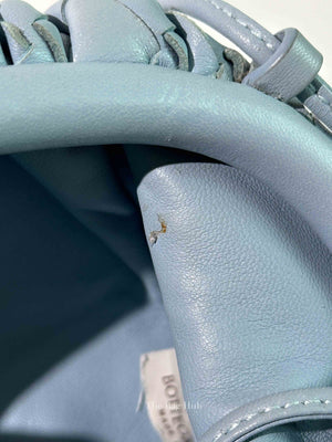 Bottega Veneta Light Blue Intrecciato Leather Mini The Pouch Bag