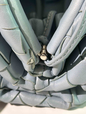 Bottega Veneta Light Blue Intrecciato Leather Mini The Pouch Bag