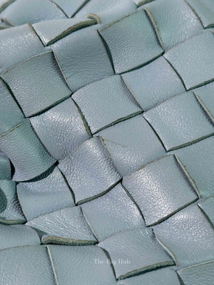 Bottega Veneta Light Blue Intrecciato Leather Mini The Pouch Bag