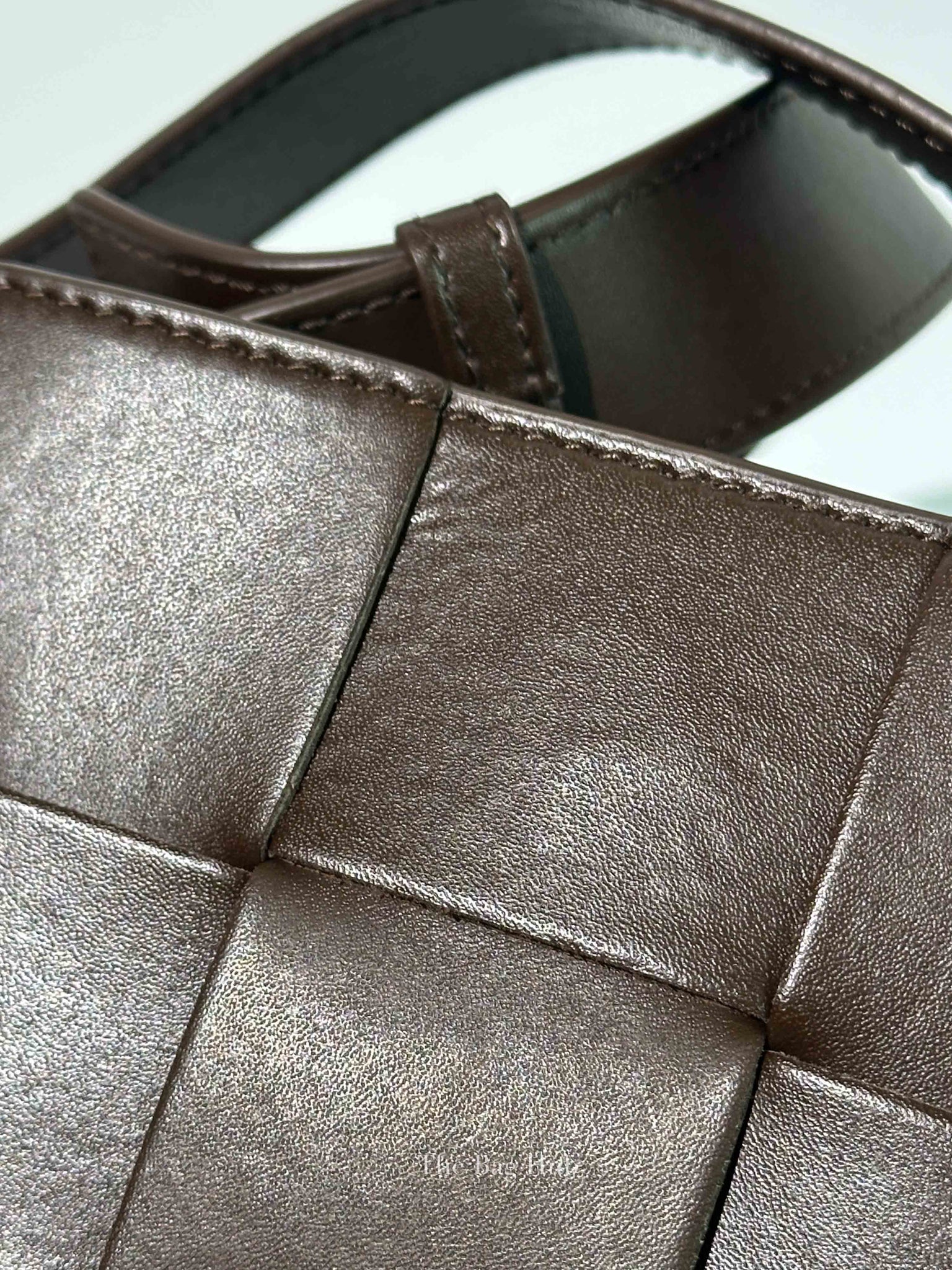 Bottega Veneta Brown Intercciato Calfskin Crossbody Bag