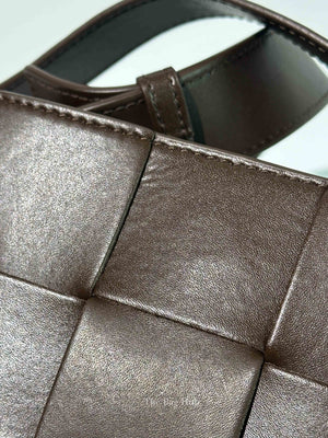 Bottega Veneta Brown Intercciato Calfskin Crossbody Bag