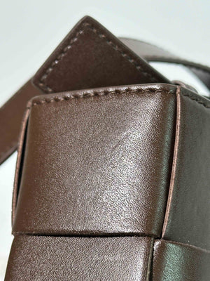 Bottega Veneta Brown Intercciato Calfskin Crossbody Bag