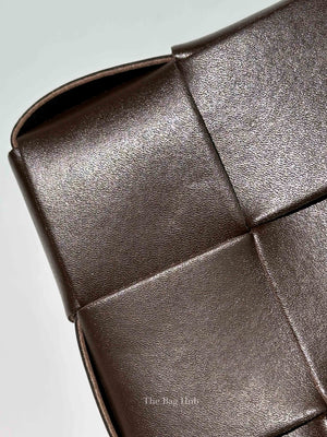 Bottega Veneta Brown Intercciato Calfskin Crossbody Bag